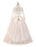 Flower Girl Dresses Lace Tulle Bows Satin Pageant Dresses Round Neck Long Sleeve Sash Blush Pink Floor Length Party Dress