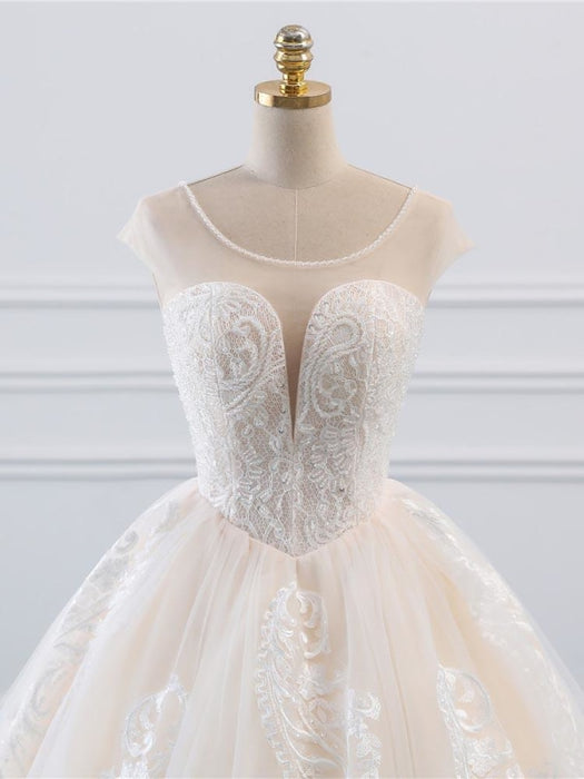 Lace-Up Ball Gown Wedding Dresses - wedding dresses