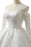 Lace-up Off Shoulder Long Sleeve Tulle Wedding Dress - Wedding Dresses