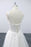Lace-up V-neck Appliques Tulle A-line Wedding Dress - Wedding Dresses