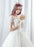 Lace Wedding Dress Ball Gown Maxi Bridal Dress Off The Shoulder Backless Beading Tiered Chains White Princess Bridal Gown