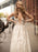 Lace Wedding Dress With Train A Line Sleeveless V Neck Bridal Dresses