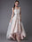 Lace Wedding Dresses High Low Bow Sash Tulle Applique Summer Beach Colored Bridal Gowns