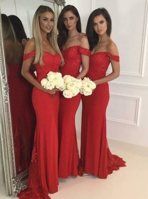 Latest Mermaid Red Bridesmaid Dress - Bridesmaid Dresses