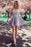 Lavender Strapless Mini A Line Homecoming Dress Simple Short Prom Dresses - Prom Dresses