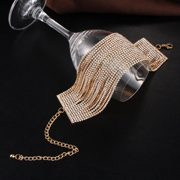 Layered Rhinestone Handmade Wedding Necklaces | Bridelily - necklaces