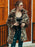 Leopard Faux Fur Coat Women Winter Coat Turndown Collar Fluffy Coat