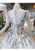 Light Blue Ball Gown Wedding with Lace Flowers Beading Quinceanera Dresses - Prom Dresses