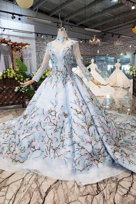 Light Blue Gown Wedding with Cheap Ball Gowns Online - Bridelily Light Blue Gown Wedding with Cheap Ball Gowns Online - Bridelily