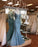 Light Blue Open Back Long Mermaid Dress Women Prom Dress - Prom Dresses