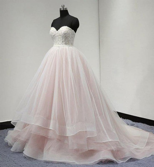 Light Pink Strapless Simple Long Prom Dresses Cheap - Bridelily Light Pink Strapless Simple Long Prom Dresses Cheap - Bridelily