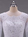 Long Sleeves Beaded Zipper Sweep Train Wedding Dresses - wedding dresses