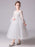 Flower Girl Dresses Jewel Neck Long Sleeves Embroidered Kids Party Dresses