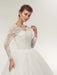 Long Sleeves V-Neck Ball Gown Lace Wedding Dresses - wedding dresses