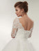 Long Sleeves V-Neck Ball Gown Lace Wedding Dresses - wedding dresses