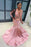 Long Sleeves V Neck Floor Length Prom Dresses with Train - Prom Dresses