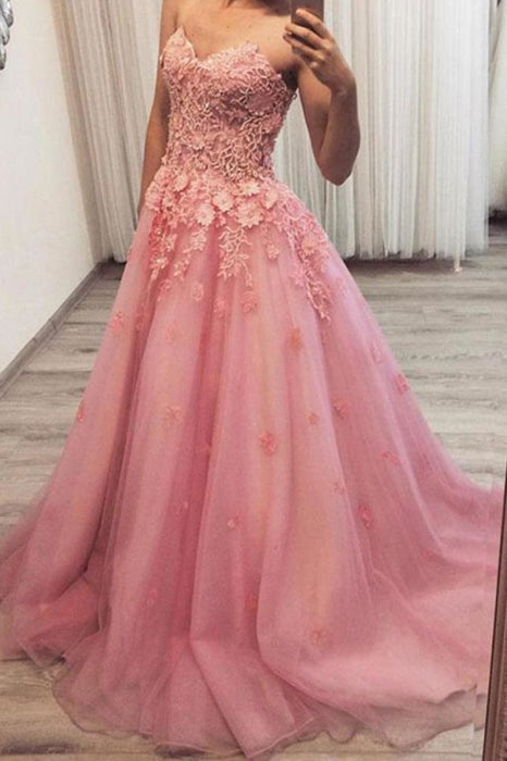 Long Sweetheart Quinceanera Dress for Teens Sweet sixteen Ball Gown Prom Dresses - Prom Dresses