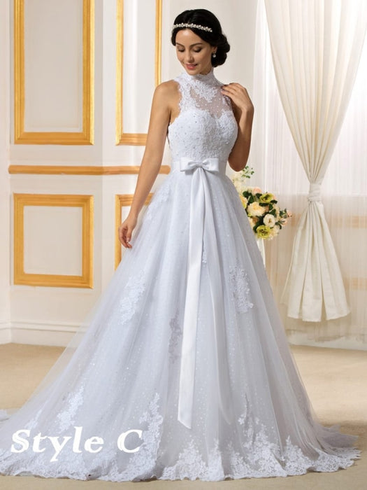 Lovely Lace Mermaid Wedding Dresses With Detachable Skirts - Picture Color / Style C - wedding dresses