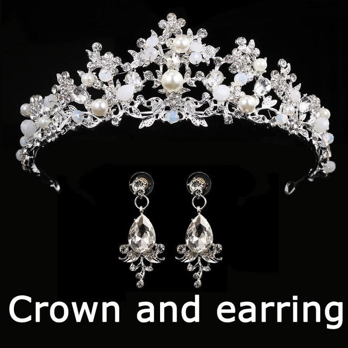 Luxurious Crown Queen Crystal Tiaras | Bridelily - silver 5 - tiaras