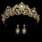Luxurious Crown Queen Crystal Tiaras | Bridelily - gold 3 - tiaras