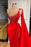 Luxurious Red Sleeveless Mermaid Evening Dress with Split - Prom Dresses