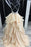 Luxurious Straps V-neck Beading Bodice Tulle Long Prom Dress with Layers - Prom Dresses