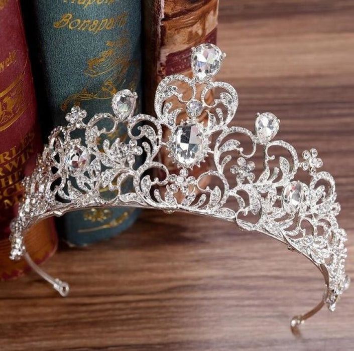 Luxury Crystal Queen Crown Tiaras | Bridelily - tiaras