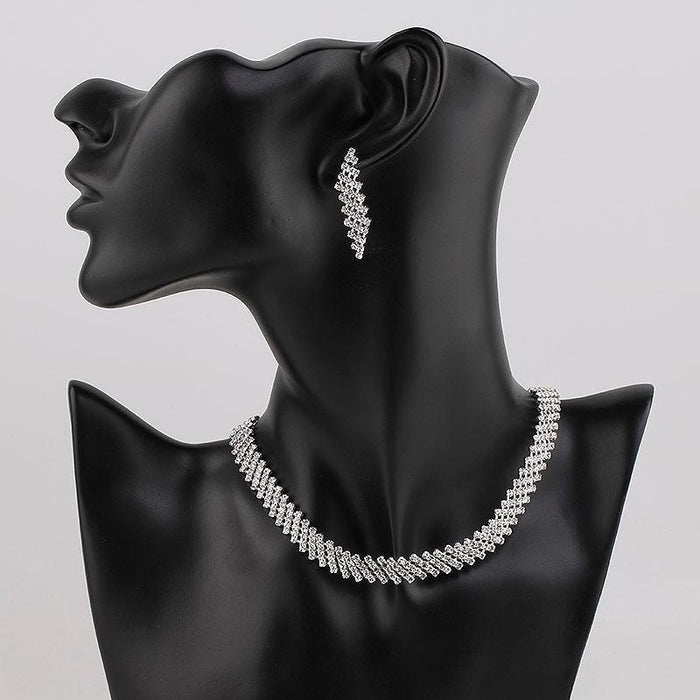 Luxury Crystal Silver Wedding Jewelry Sets | Bridelily - jewelry sets