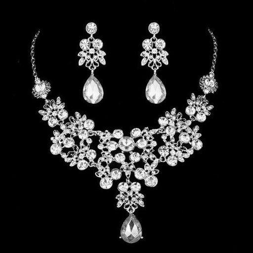 Luxury Sparkling Crystal Bridal Jewelry Sets | Bridelily - 2Pcs Set - jewelry sets