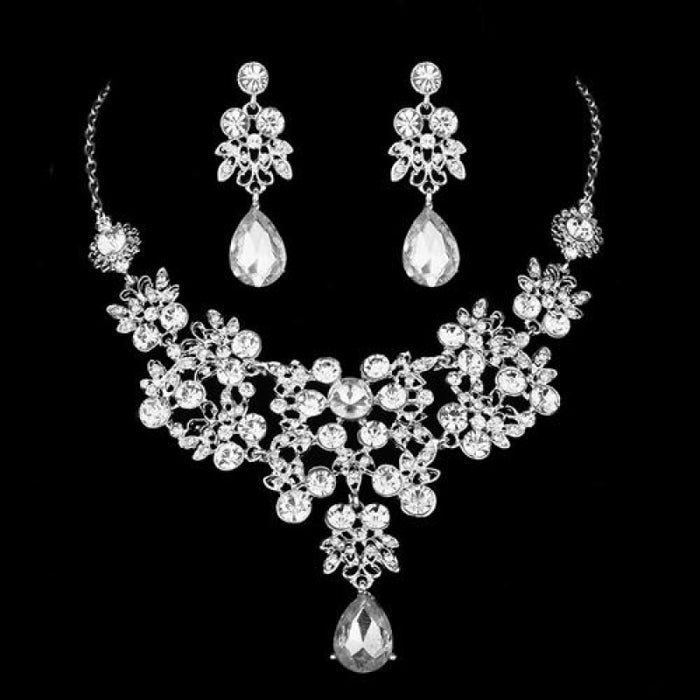 Luxury Sparkling Crystal Bridal Jewelry Sets | Bridelily - 2Pcs Set - jewelry sets