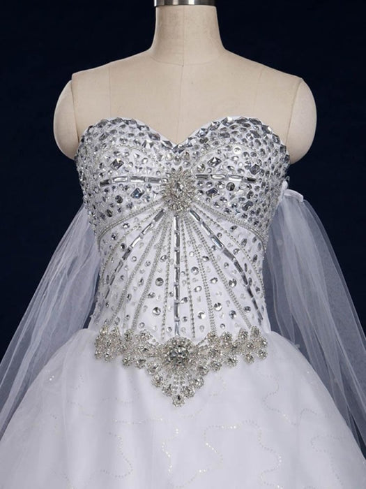 Luxury Sweetheart Crystal Ball Gown Wedding Dresses - wedding dresses