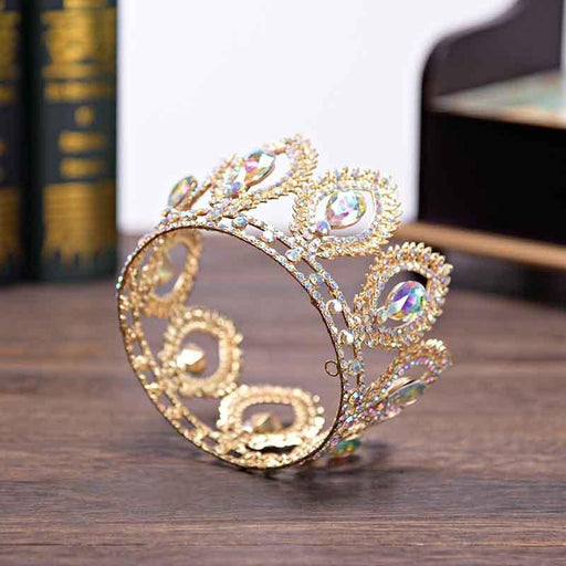 Luxury Vintage Gold Crystal Handmade Tiaras | Bridelily - tiaras