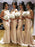 Mermaid Bridesmaid Dress - Champagne Halter Sweep Train - Bridesmaid Dresses