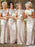 Mermaid Cap Sleeves Champagne Sequined Bridesmaid Dress - Bridesmaid Dresses