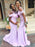 Mermaid Cold Shoulder Hot Pink Satin Bridesmaid Dress - Bridesmaid Dresses