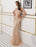Mermaid Evening Dresses Luxury Heavy Beading Illusion Cutout Formal Dress