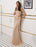 Mermaid Evening Dresses Luxury Heavy Beading Illusion Cutout Formal Dress