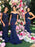 Mermaid Halter Open Back Navy Blue Bridesmaid Dress - Bridesmaid Dresses