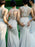 Mermaid Jewel Sweep Train Lavender Bridesmaid Dress - Bridesmaid Dresses