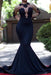 Mermaid Long Sleeves Gold Lace Appliques Pretty Prom Evening Gowns - Prom Dresses