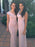Mermaid One-Shoulder Floor-Length Sleeveless Pink Stretch Satin Bridesmaid Dress - Bridesmaid Dresses