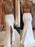 Mermaid Satin V-Neck Sleeveless Sweep/Brush Train With Beading Dresses - Prom Dresses