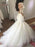 Mermaid Sleeves V Neck Long Lace Appliques Wedding Dress - Wedding Dresses