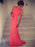 Mermaid Spandex High Neck Sleeveless Floor-Length With Ruffles Dresses - Prom Dresses