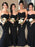 Mermaid Sweetheart Black Elastic Satin Ruffles Bridesmaid Dress - Bridesmaid Dresses