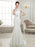 Mermaid \ Trumpet Wedding Dresses High Neck Sweep \ Brush Train Lace Cap Sleeve Sexy Illusion Detail Backless with Beading Appliques 2020 - 