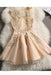 Mini V Neck Homecoming with Pearls Gorgeous Appliques Short Graduation Dress - Prom Dresses