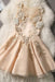 Mini V Neck Homecoming with Pearls Gorgeous Appliques Short Graduation Dress - Prom Dresses