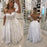Modern White Beads Lace A-line Evening Dress | Off-the-shoulder Gown - Prom Dresses
