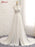 Modest V-neck Lace Split Covered Button Wedding Dresses - Ivory / Sleeveless - wedding dresses